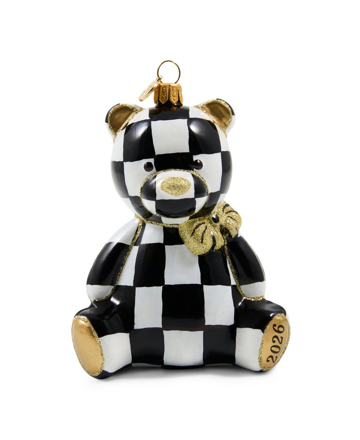 MacKenzie-Childs 2026 Courtly Bear Glass Ornament