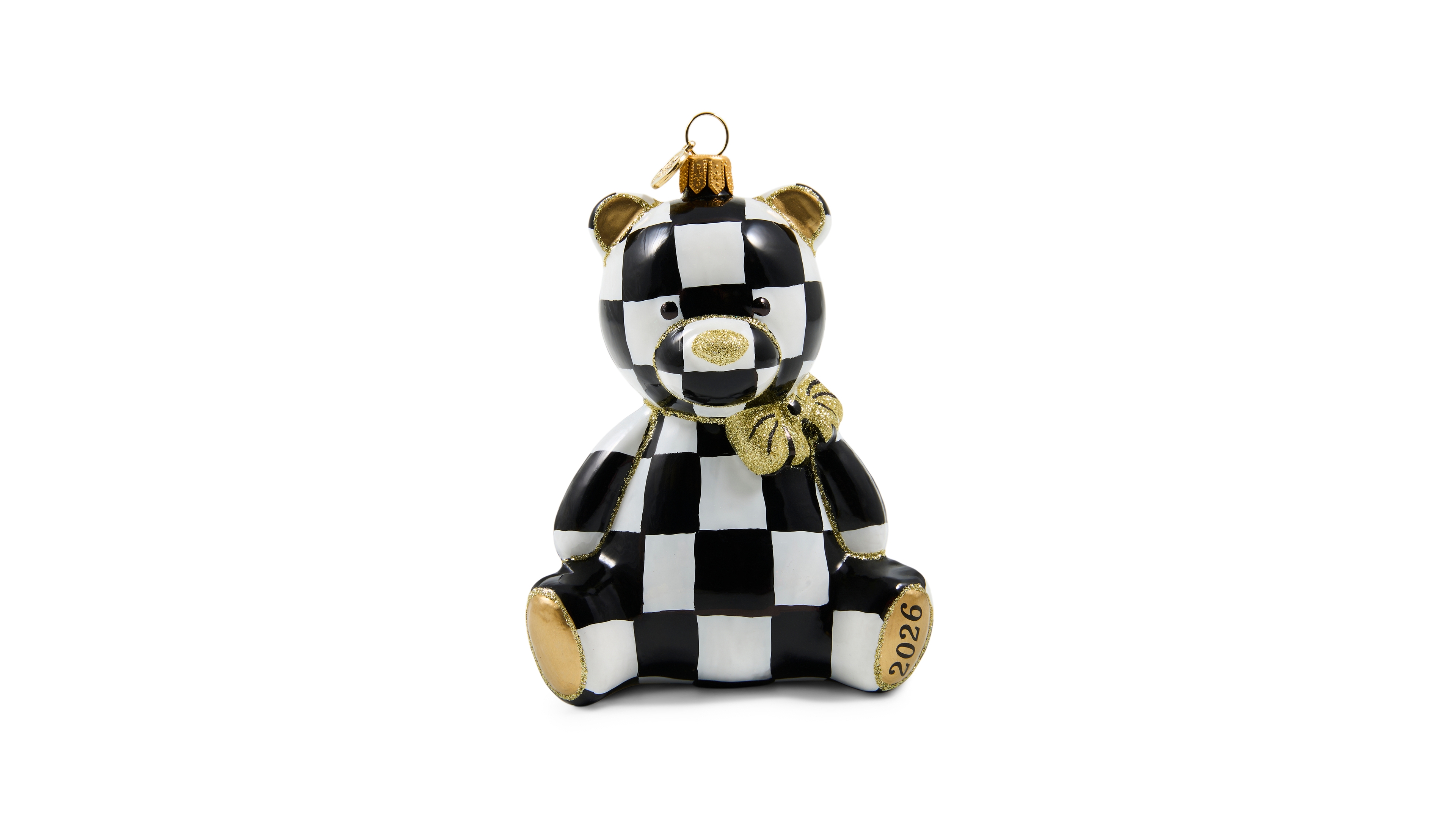 MacKenzie-Childs 2026 Courtly Bear Glass Ornament