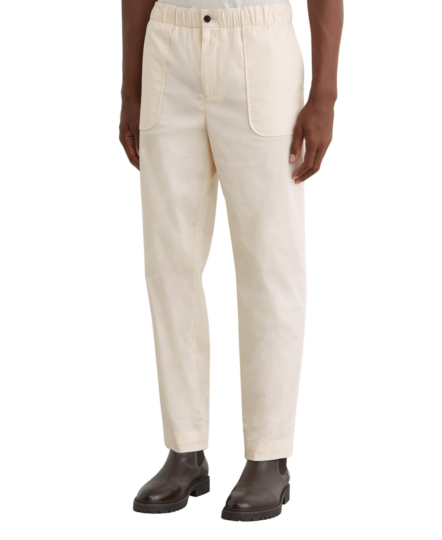 Men's Snap Stretch Tapered-Fit Cotton-Blend Casual Pants