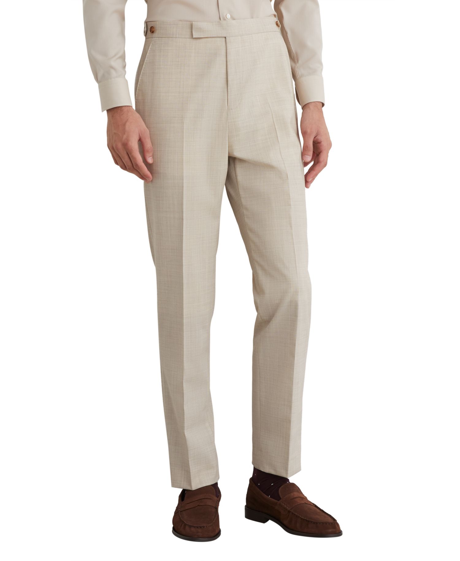 Men's Vita Pin-Check Classic-Fit Wool-Blend Pants