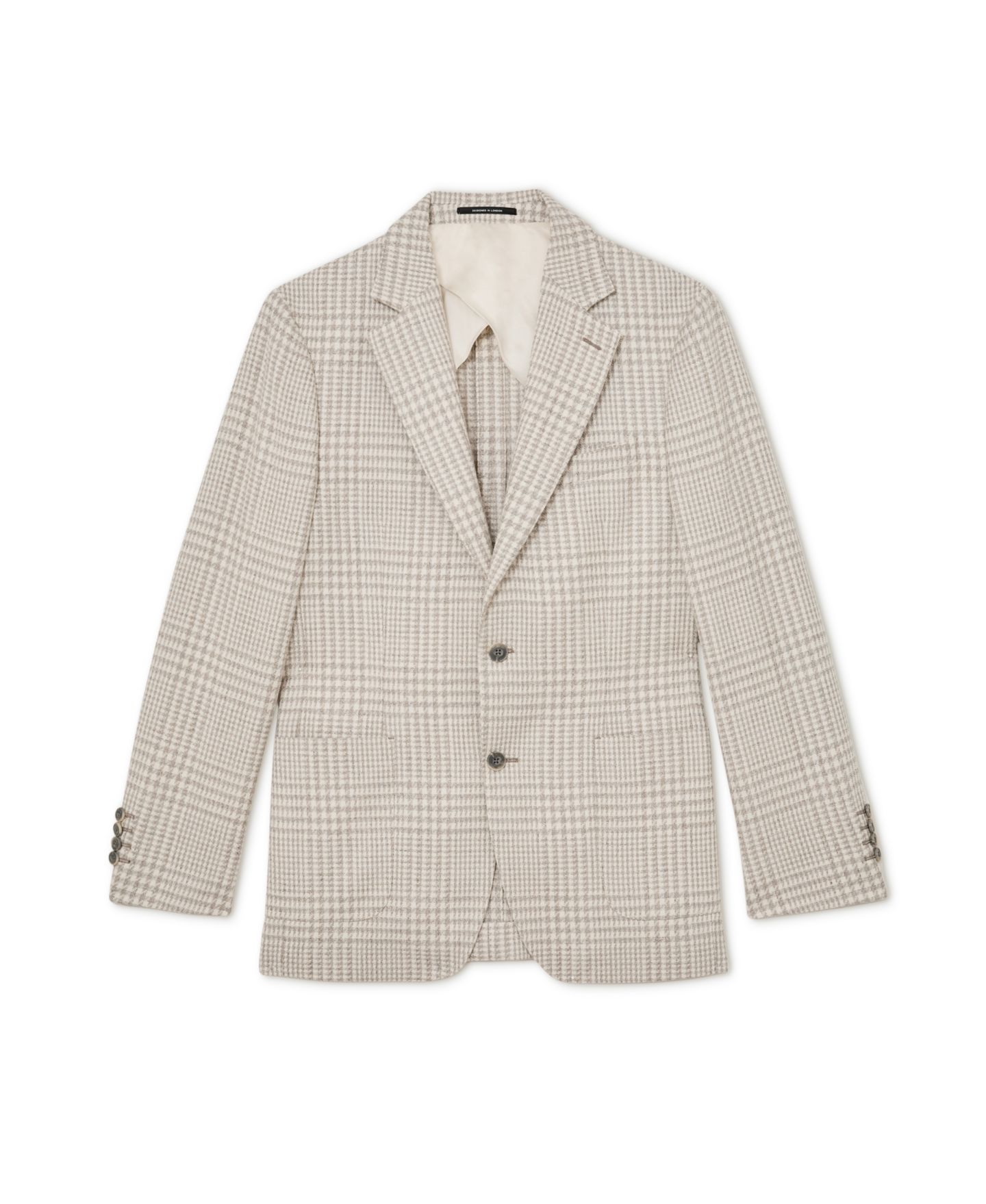 Мужской пиджак REISS Bardo Cotton-Wool Blend Classic-Fit Check Blazer — фото 5