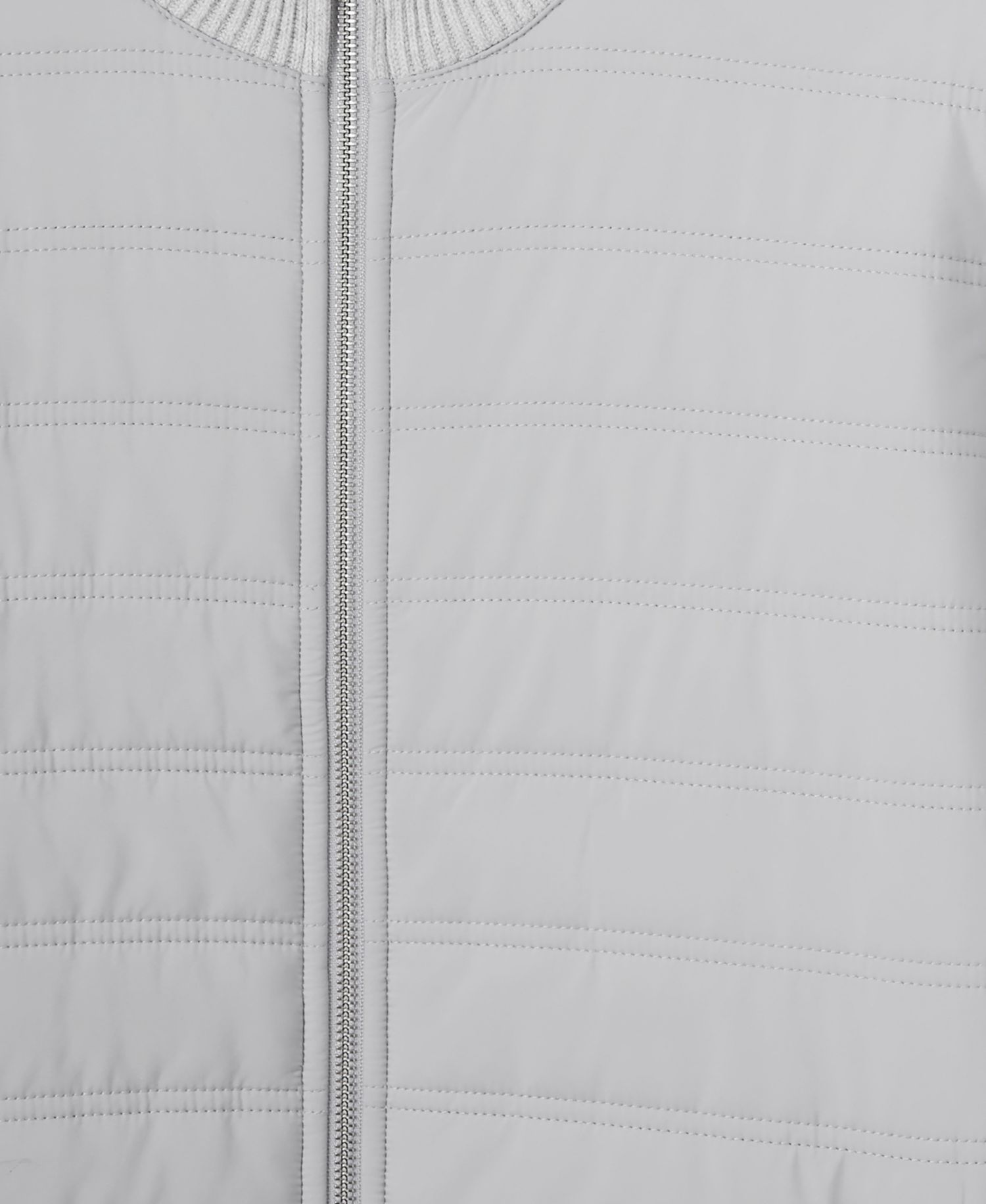 Men's Trainer Hybrid Quilt and Knit Funnel-Neck Jacket
