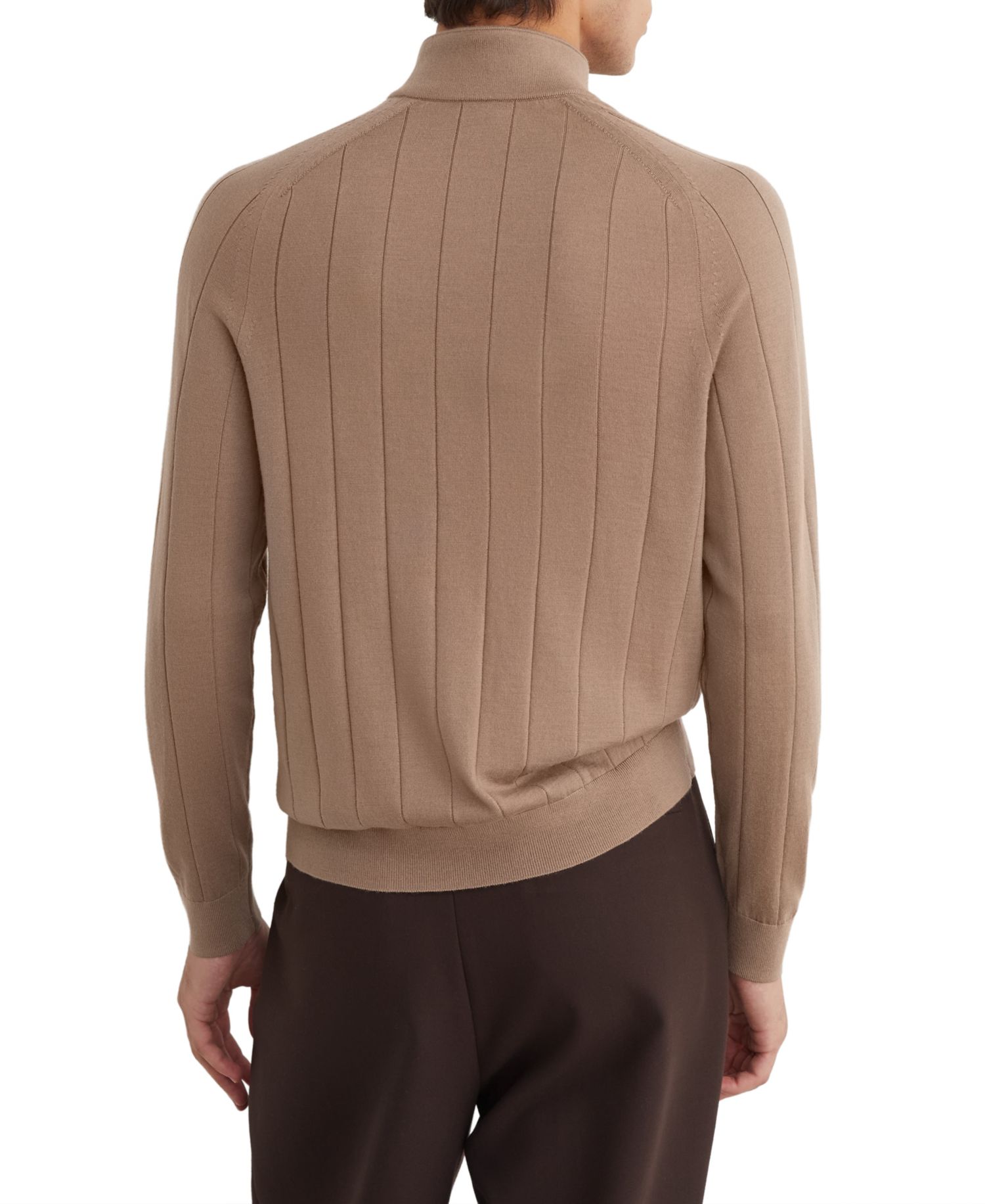 Men's Findlay Merino Wool Wide-Rib Half-Zip Sweater