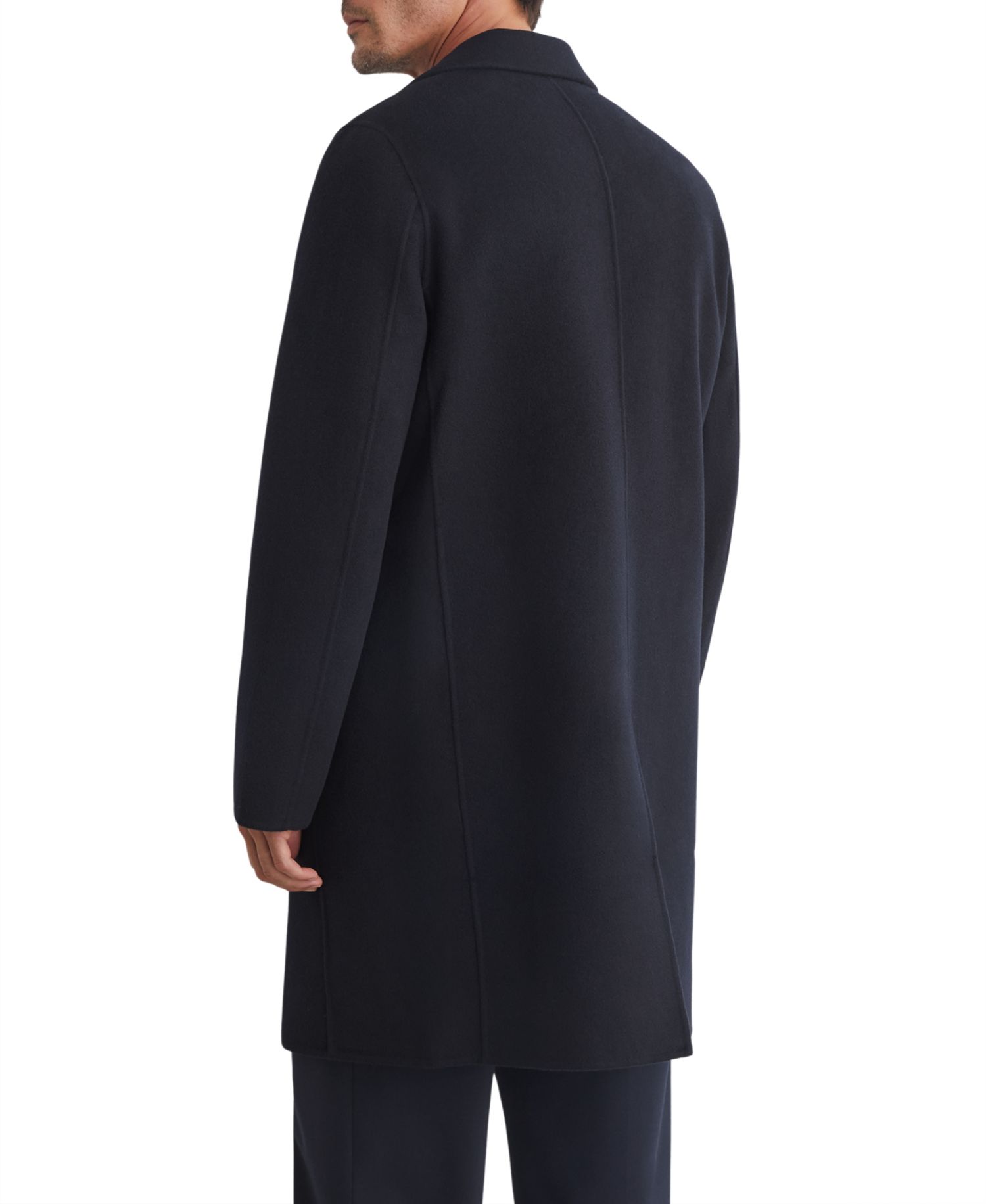 Men's Knight Single-Breasted Wool-Blend Overcoat