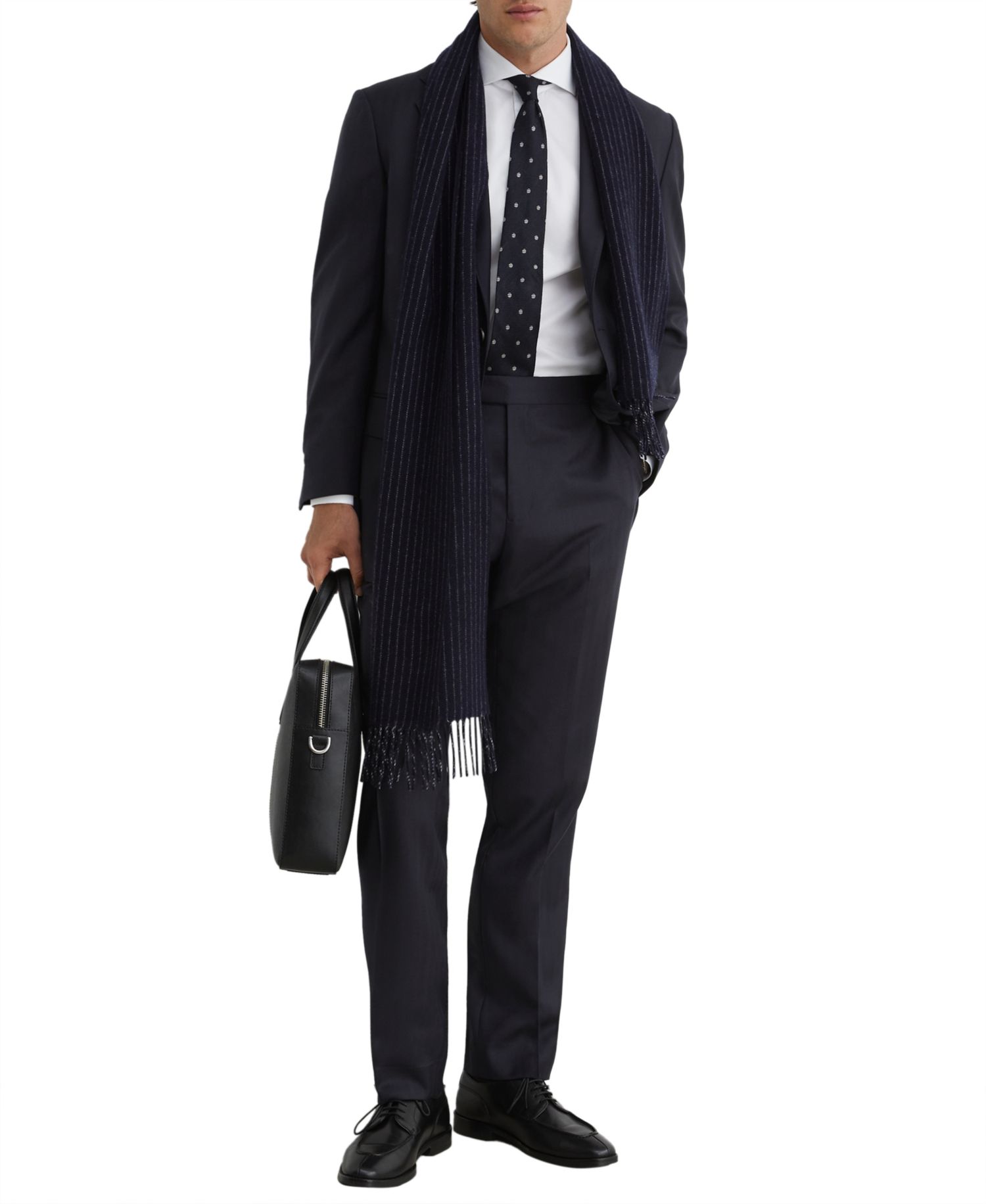 Men's Success Shadow-Stripe Classic-Fit Wool Pants