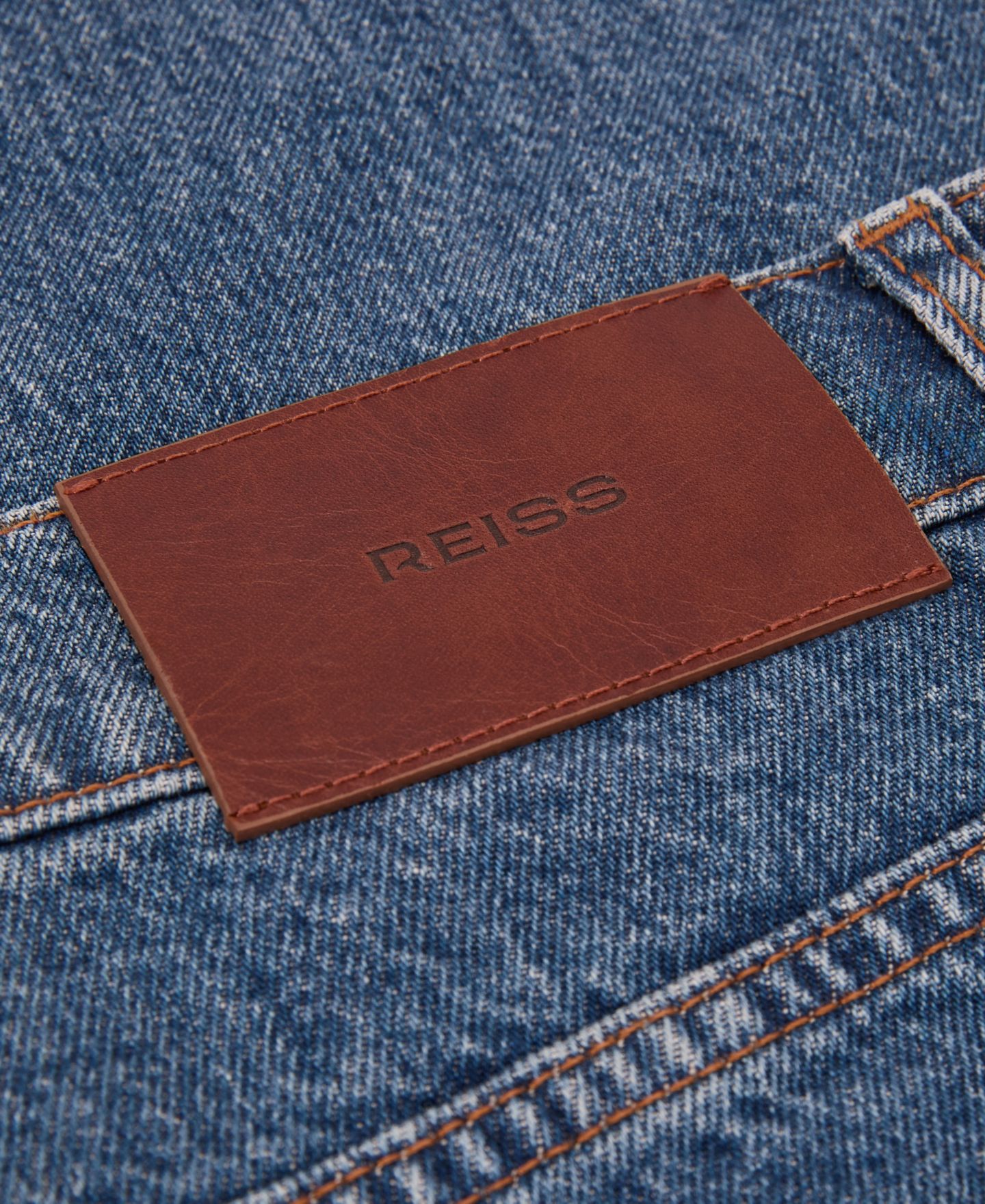 Мужские джинсы REISS Jimmy 100% Cotton Relaxed Straight-Leg — фото 4