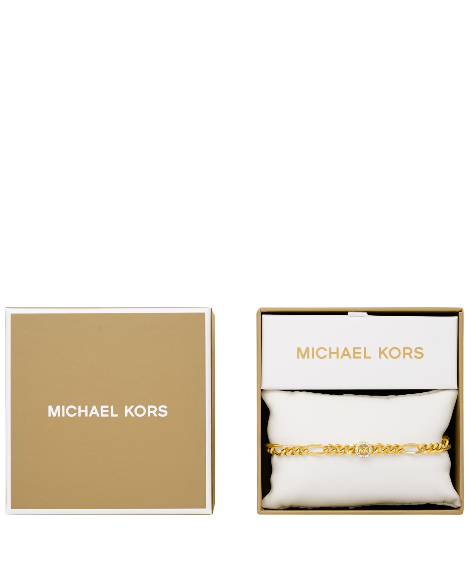 MICHAEL Logo Figaro Chain Bracelet