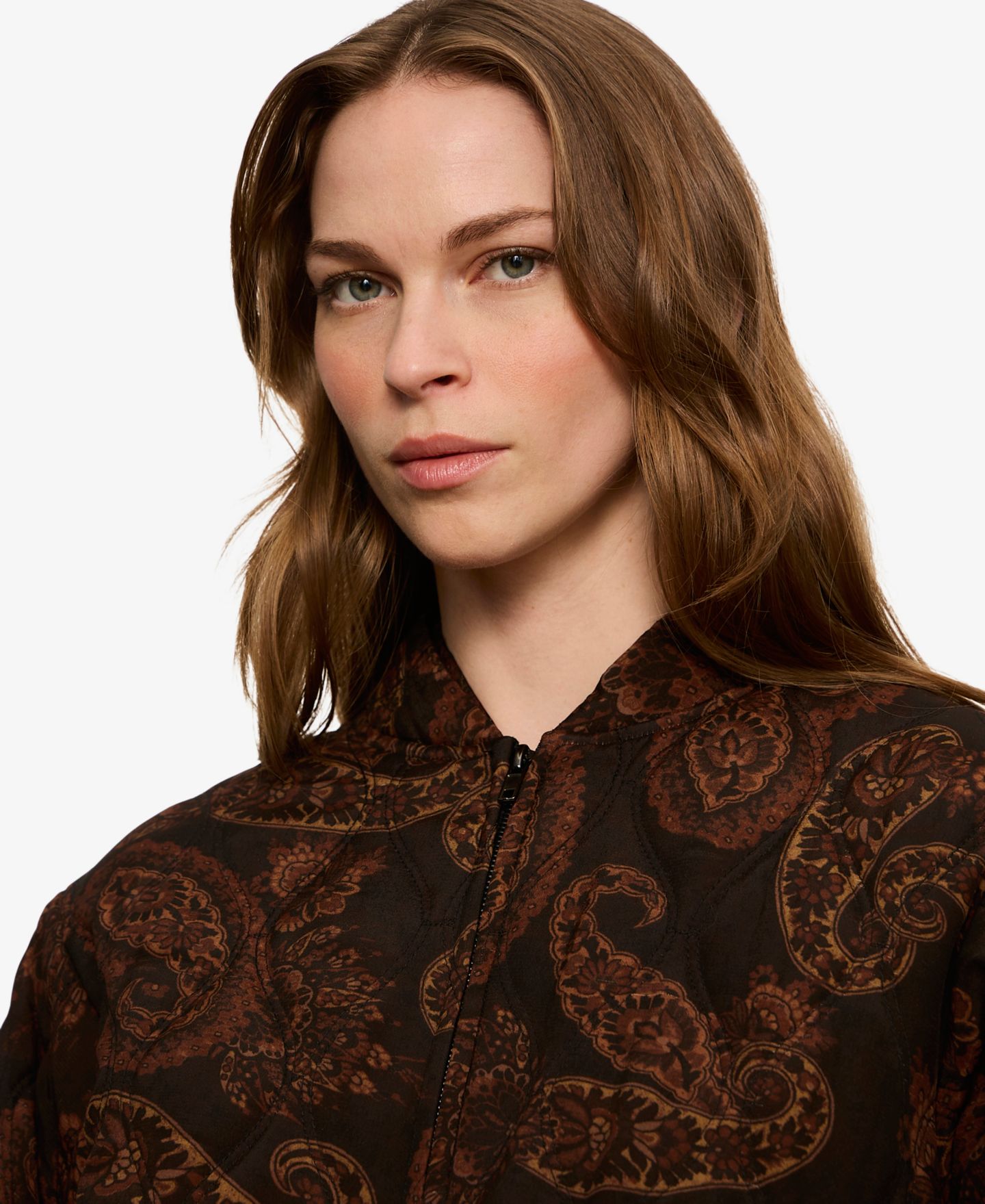 Женская куртка Sanctuary Empress Quilted-Paisley Bomber, цвет: Какао — фото 4