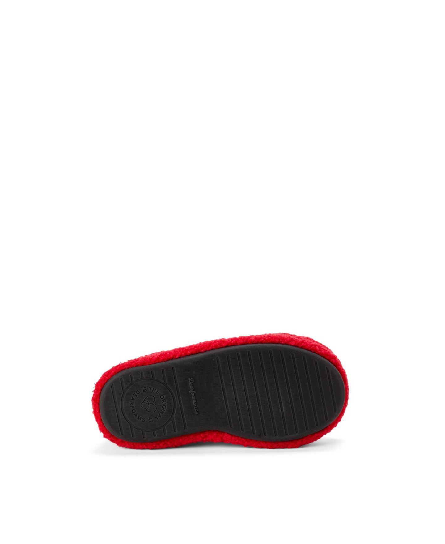 Детские домашние тапочки Dearfoams Cozy Holiday с закрытой пяткой, Mistle Toes, цвет: Cayenne — фото 5