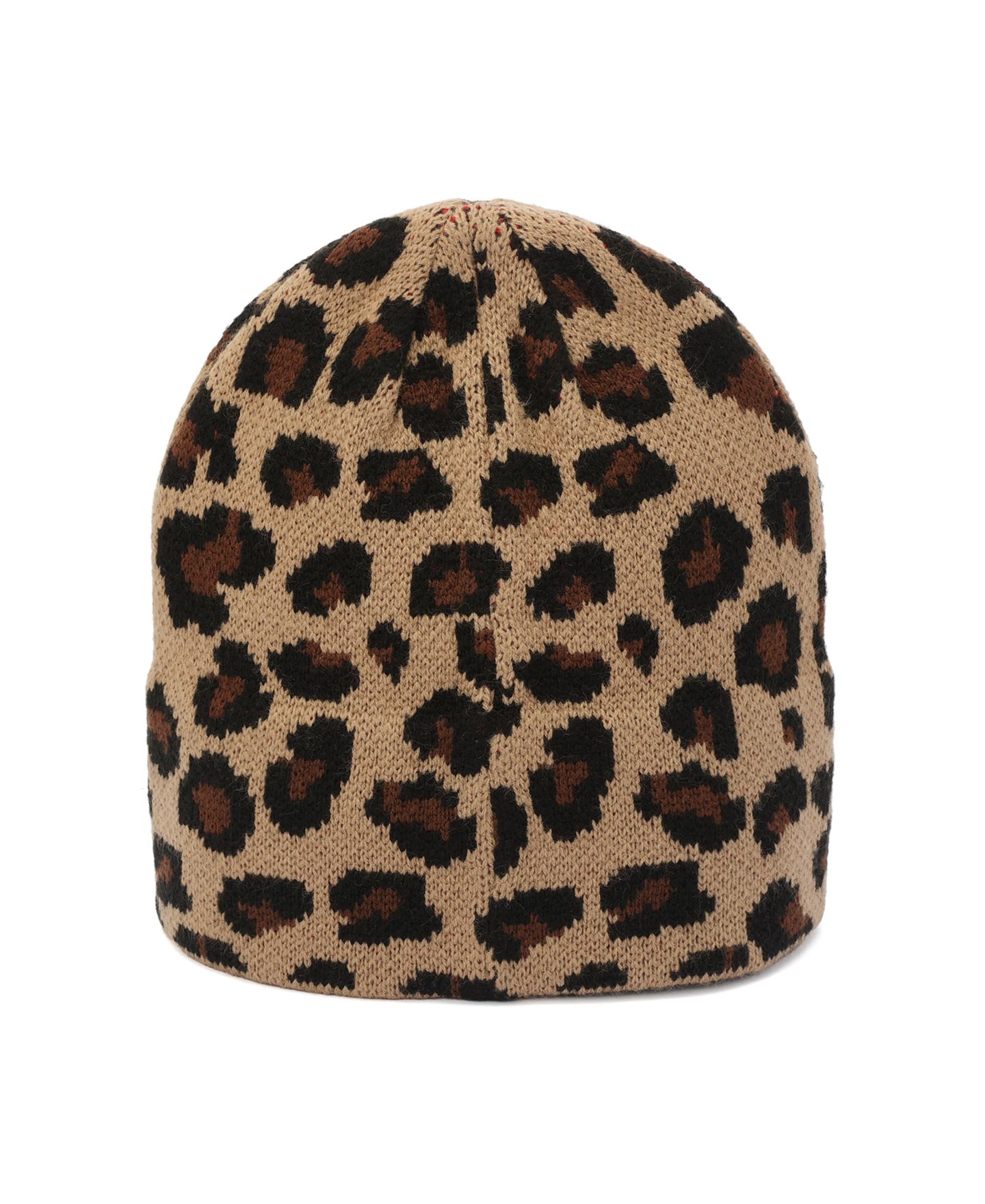 Женская шапка Kurt Geiger London Leopard Print Hotfix Heart, цвет: Красный / Леопардовый — фото 2