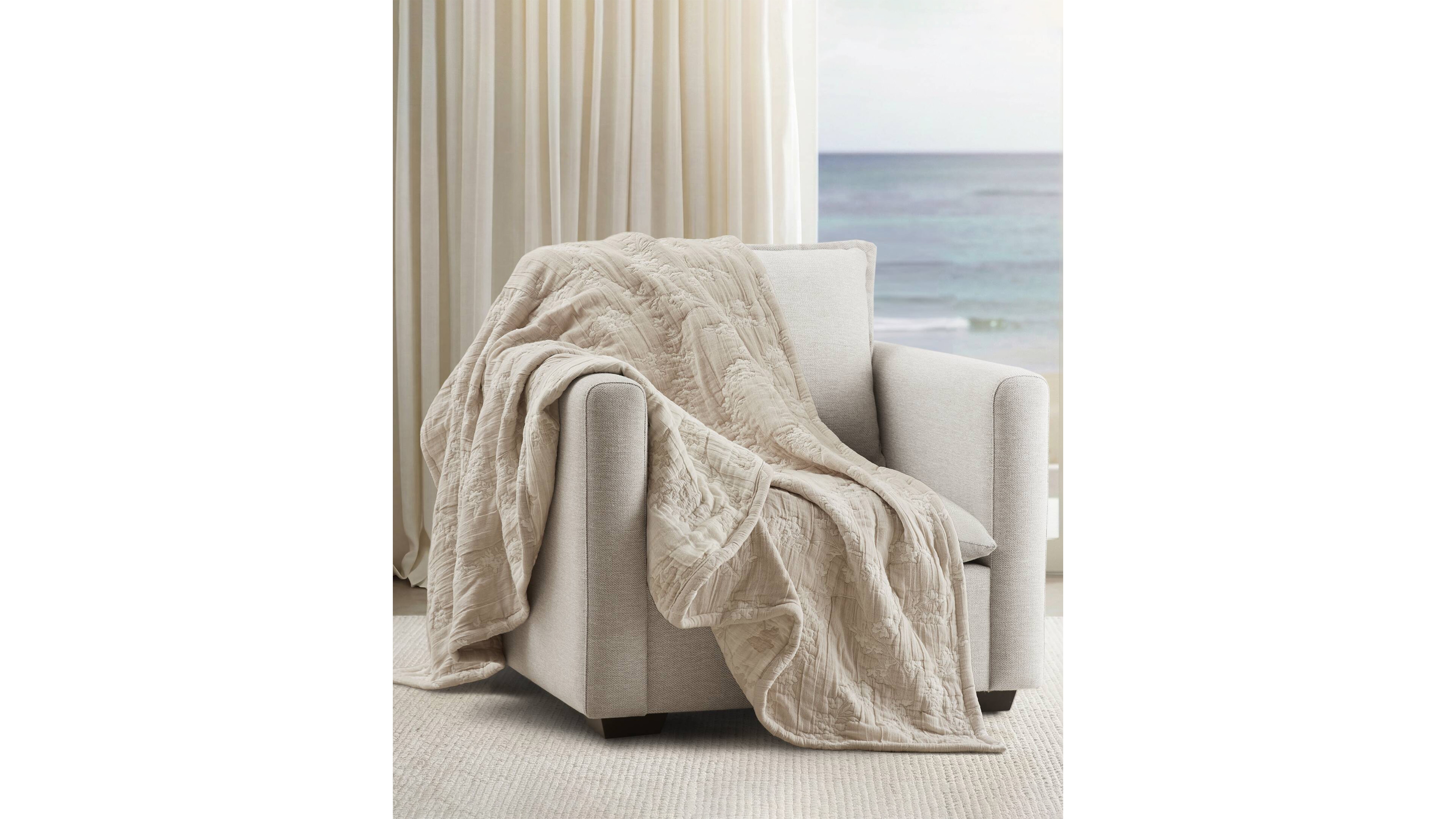 Harbor House Catalina Botanical Cotton Jacquard Throw, 50" x 70"