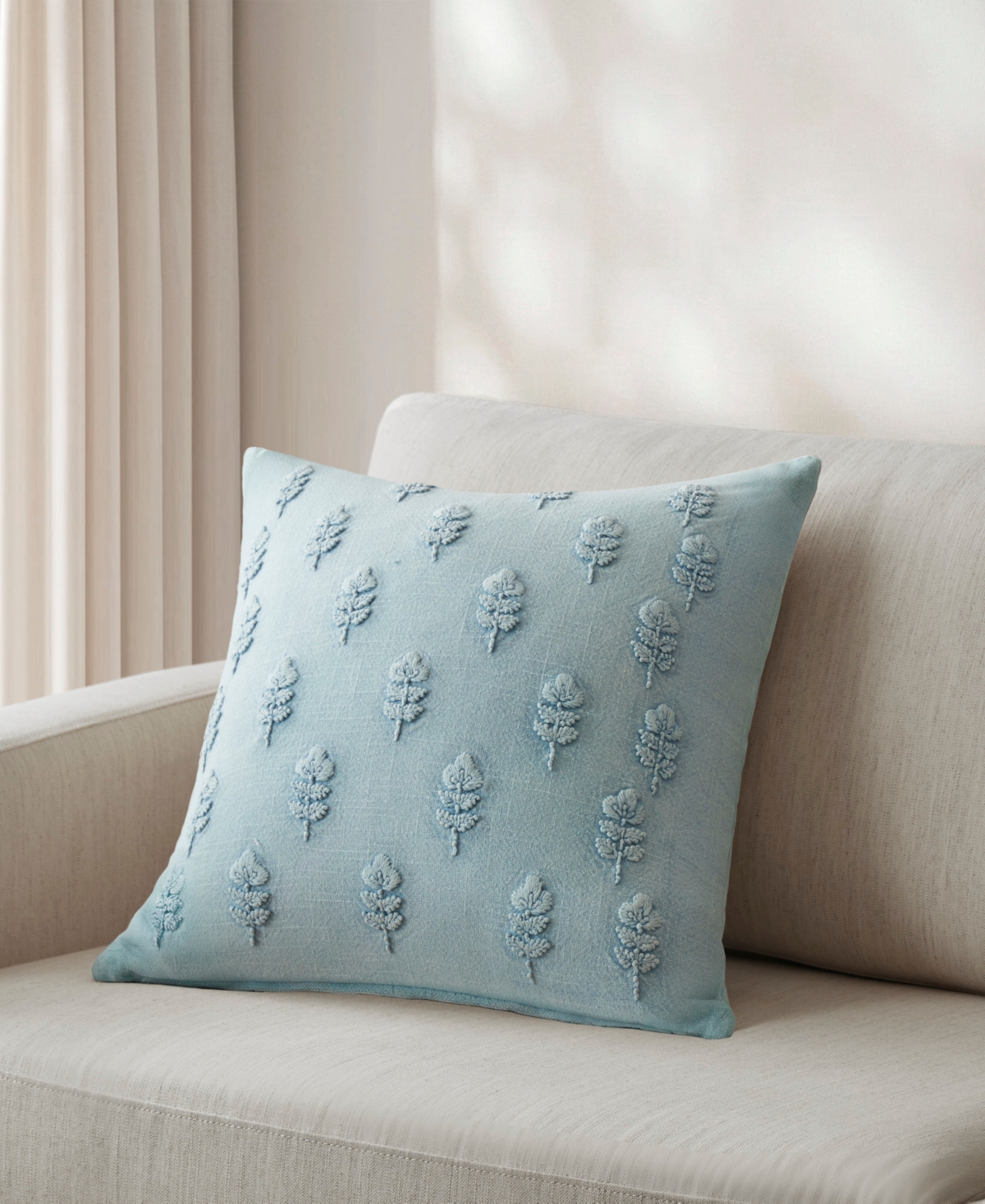 Harbor House Ave Botanical Cotton Decorative Pillow Cover, 20" x