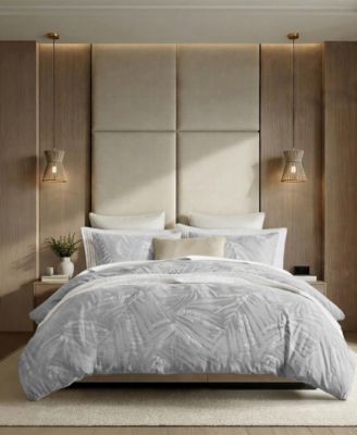 Coastal Leaves Cotton 3-Piece Duvet Cover Set, Full/Queen