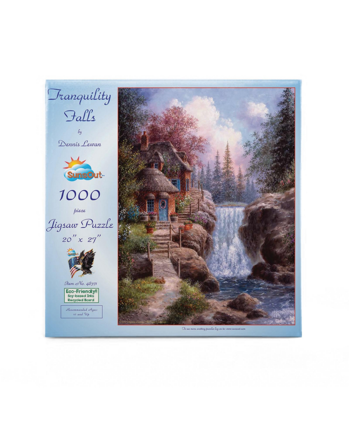 SunsOut Tranquility Falls 1000-Piece Jigsaw Puzzle, Ages 15+