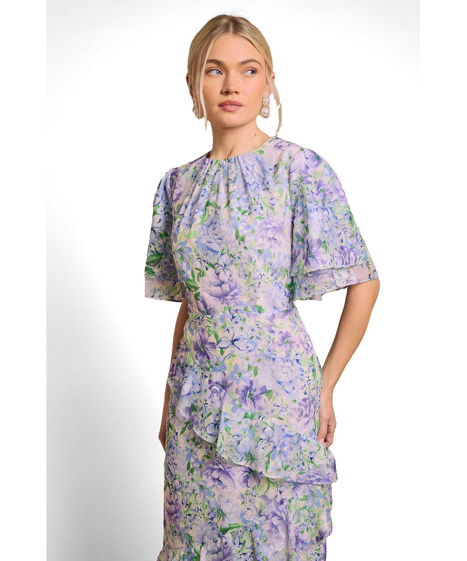 Women's Occasion Flora Jacquard Midi Dress
