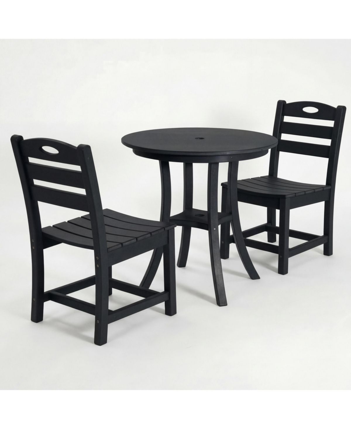 Boyel Living Hdpe 3-Piece Outdoor Patio Bistro Set Round Table with 2 Chairs Small Space