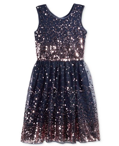 Crystal Doll Girls' A-Line Sequin Dress, Girls (7-16)