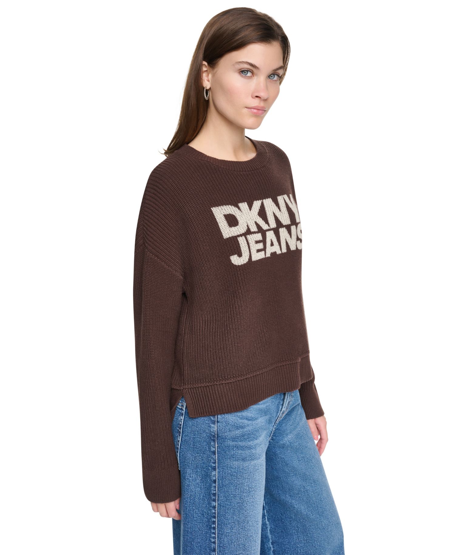 Women's Long Sleeve Hi-Low Boxy Sweater
