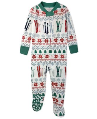 Baby Boys' and Baby Girls' Festive Holiday Print Snug-Fit Footed Pajama