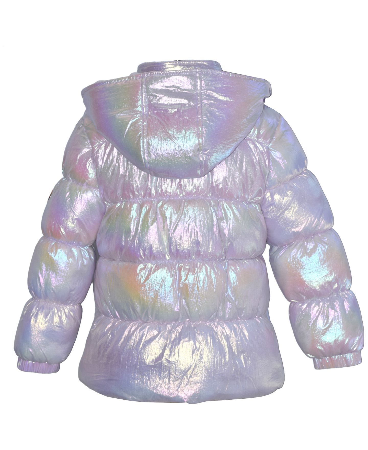 Куртка Kensie Girl Iridescent Puffer Jacket with Hat для девочек-малышей, цвет: Лавандовый — фото 2