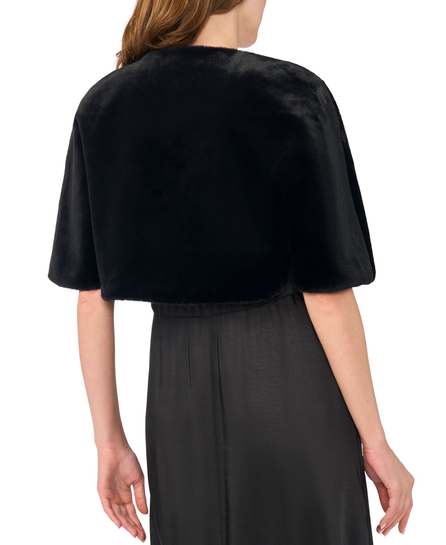 Women's Cropped Faux Fur Cape