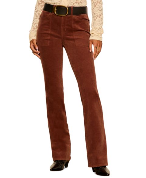 Женские брюки Sanctuary Play Date Corduroy Mid-Rise Bootcut, цвет: Какао