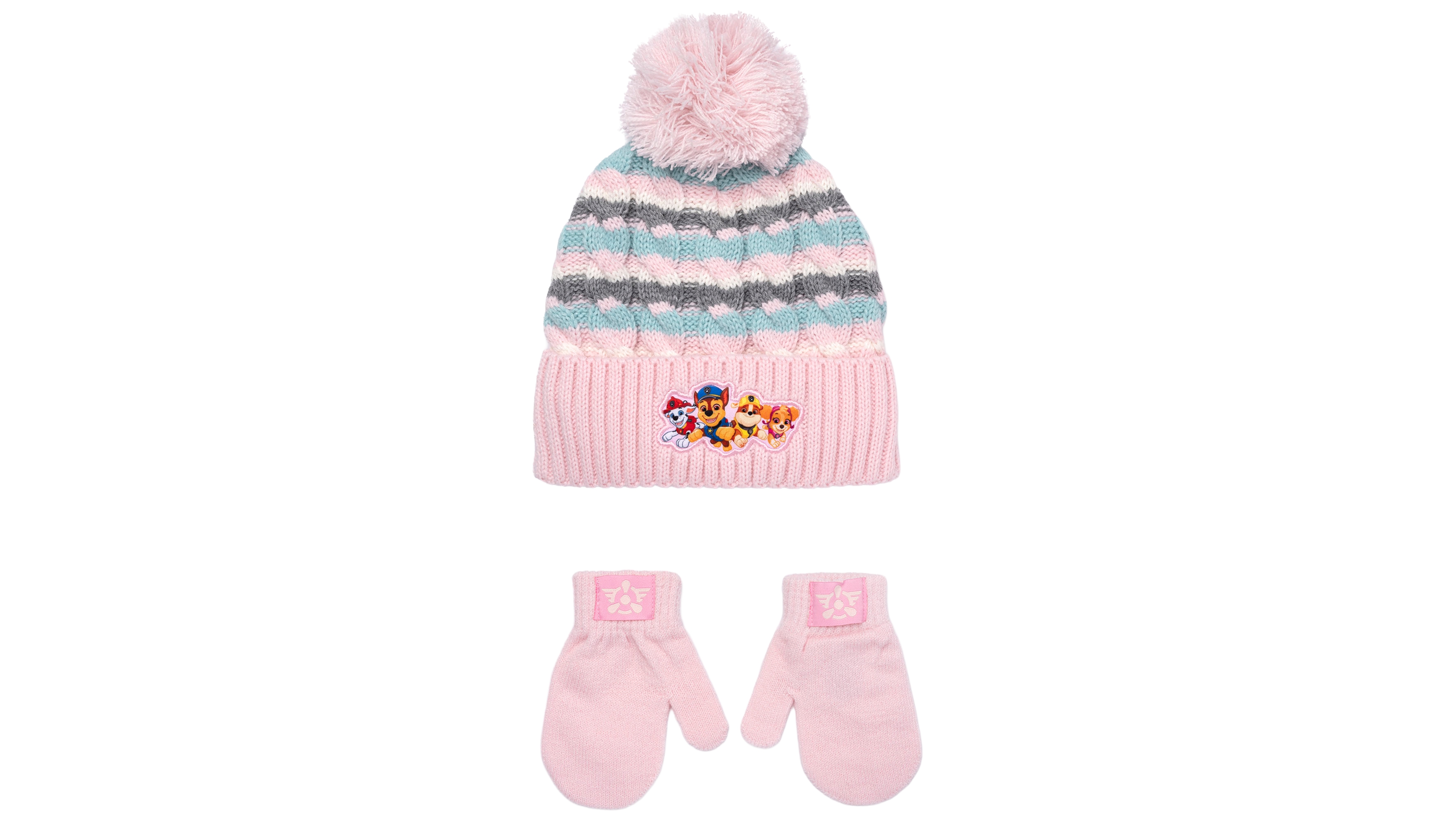 Paw Patrol Toddler Girls' Beanie Hat and Mitten, 2-Piece Set