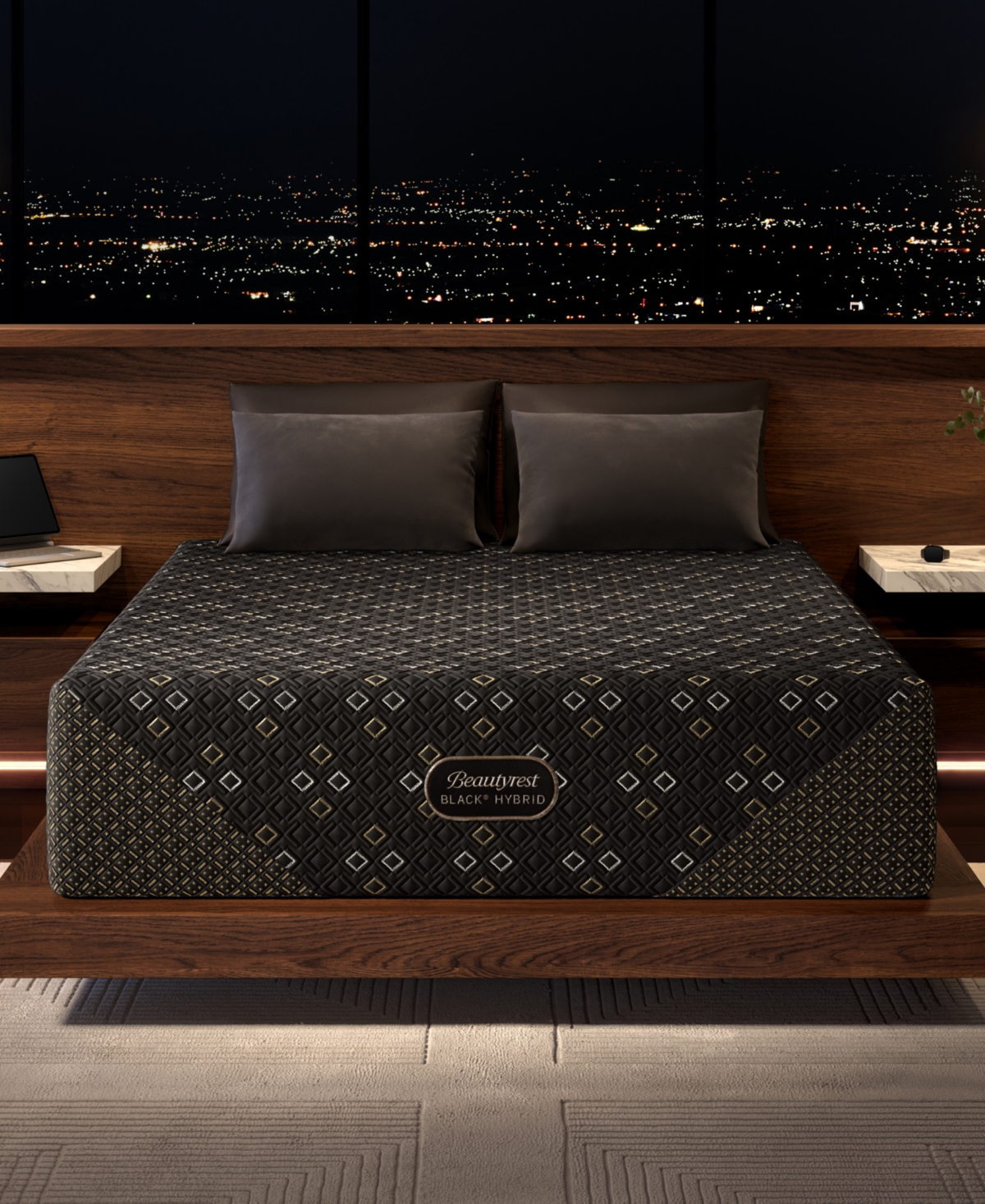 Beautyrest Hybrid Series Five Xcs 15" Plush Smooth Top Mattress Set