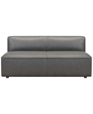 Moxley 63" Genuine Leather Deep Seating Armless Sofa