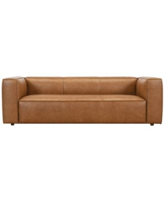 Moxley 99" Genuine Leather Deep Seating Sofa