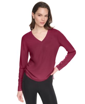 Women's Long-Sleeve Ruched Tech Top