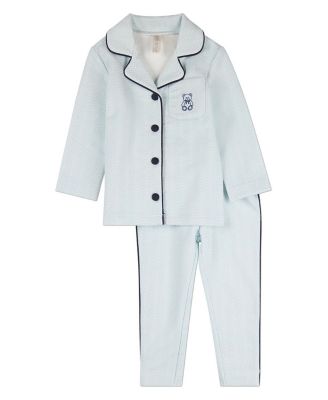Toddler Girls 2 Piece 2T - 4T "Snuggly Bear" Chevron-Printed Cotton-Rich Pajama Set - Toddler|Child