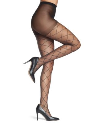 Women's Diamond Lurex Reinforced-Toe Tights