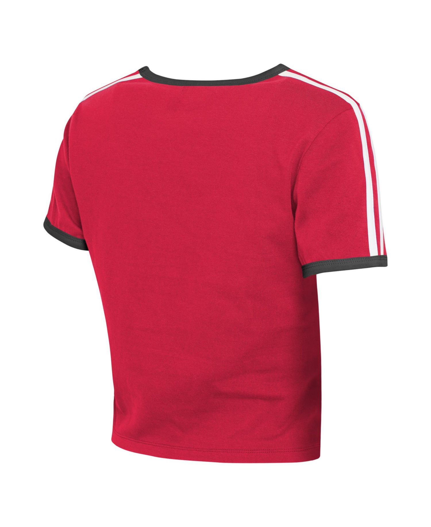 Women's San Francisco 49ers Cropped Throwback Ringer T-Shirt
