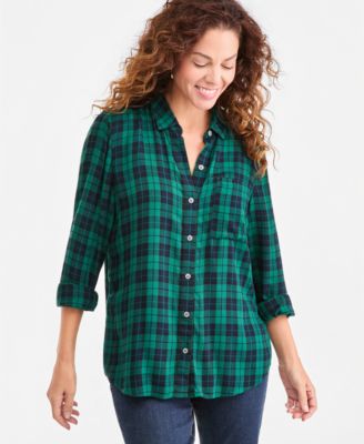 Women's Plaid Button-Up Perfect Shirt