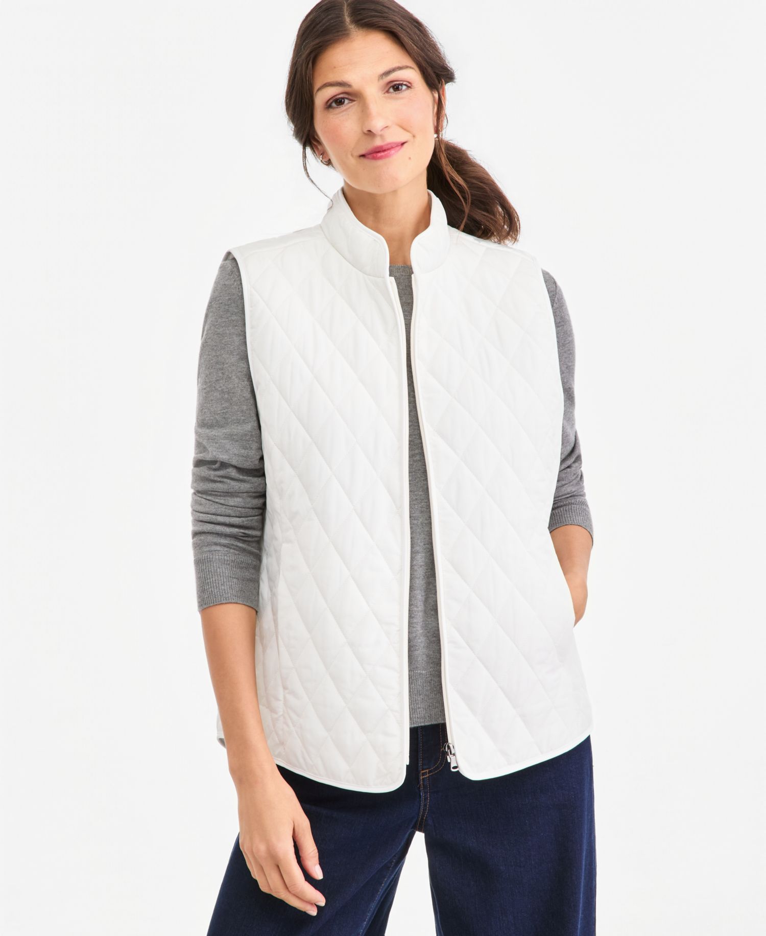 Women's Quilted Mock-Neck Vest