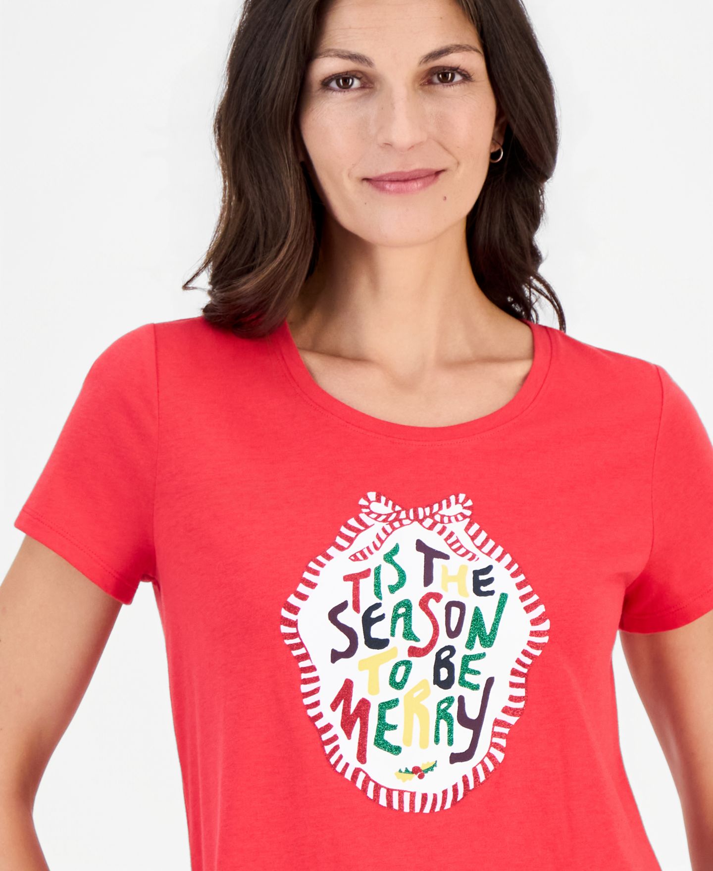 Женская футболка Style & Co Petite Graphic Short-Sleeve Crewneck, цвет: Lollipop — фото 2