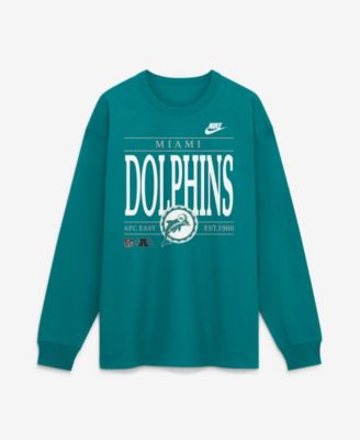 Men's Miami Dolphins Rewind Max90 Long Sleeve Crewneck Graphic T-Shirt