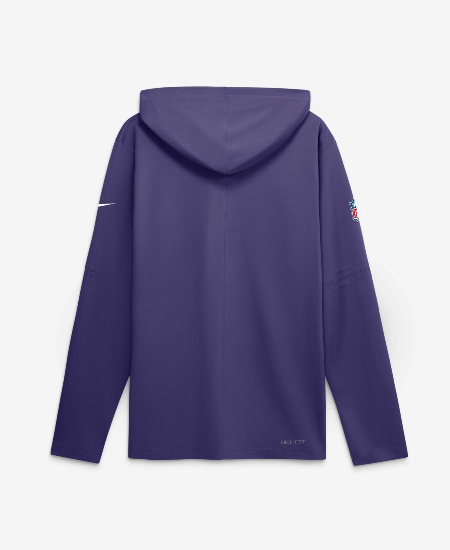Men's Purple Baltimore Ravens Sideline Game On Lightweight Long Sleeve Hooded Dri-FIT Top