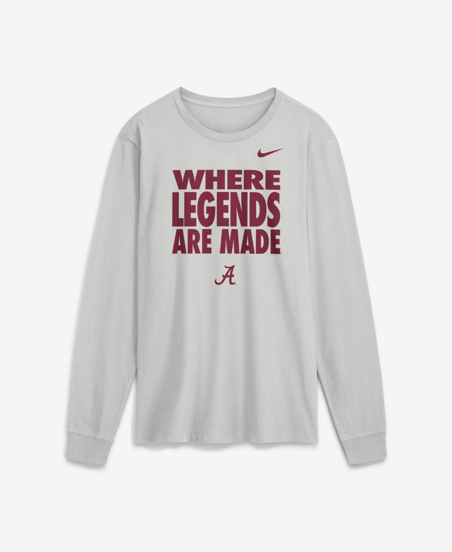 Мужская футболка Nike Alabama Crimson Tide Alabama Sideline Slogan Long-Sleeve Graphic — фото 1