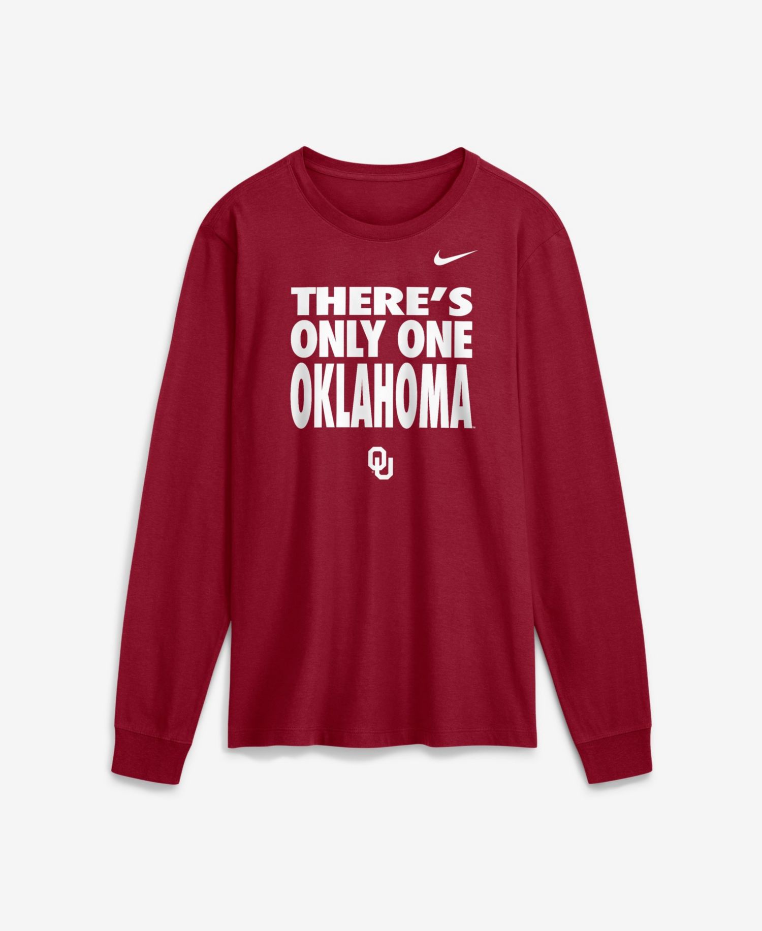 Men's Oklahoma Sooners Dri-FIT 2026 Sideline Slogan Long Sleeve T-Shirt