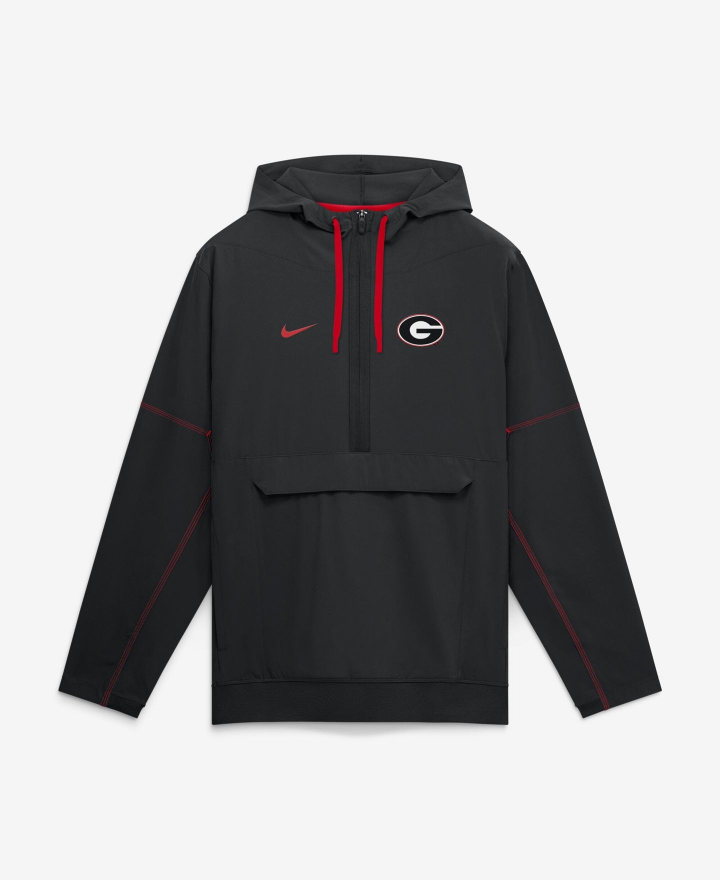 Мужские ветровки-анорак Nike Georgia Bulldogs Sideline на полумолнии — фото 1