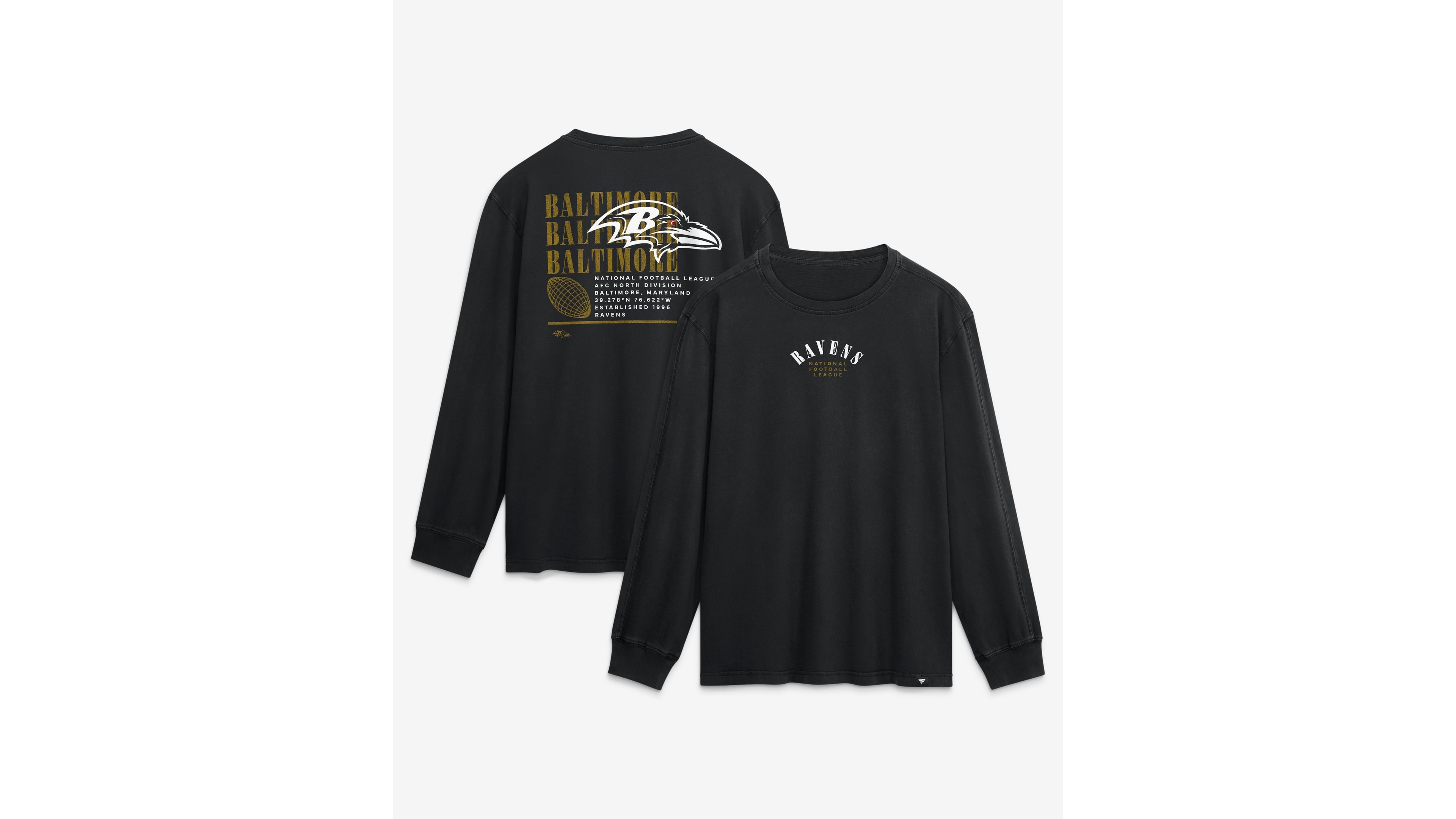 Fanatics Men's Baltimore Ravens Fullback Drive Long-Sleeve Relaxed-Fit T-Shirt