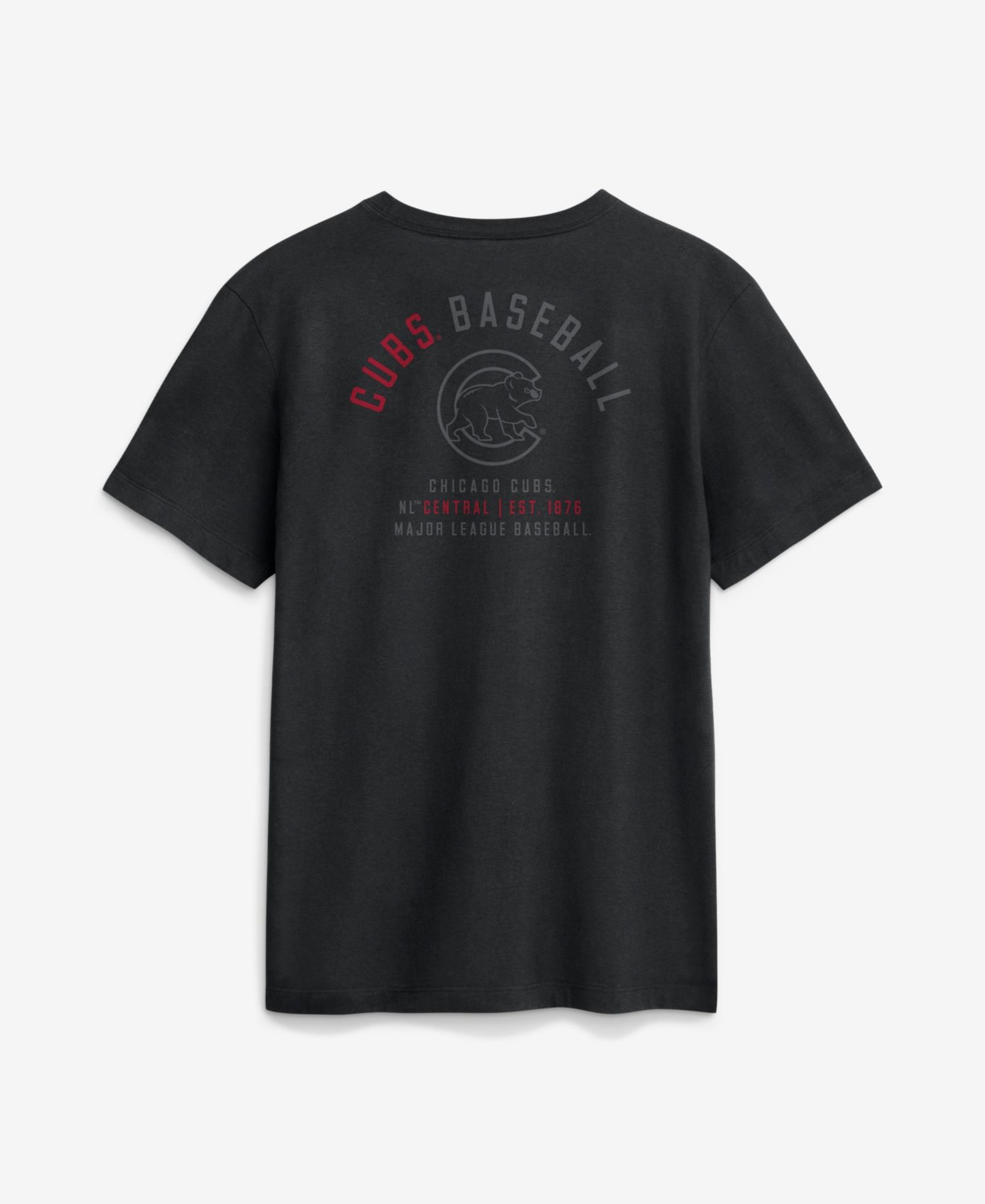 Men's Chicago Cubs Split Logo Screen-Print Graphic Crewneck T-Shirt