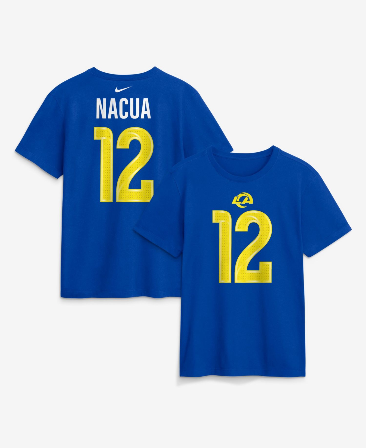 Men's Los Angeles Rams Puka Nacua Name & Number Crew Neck T-Shirt