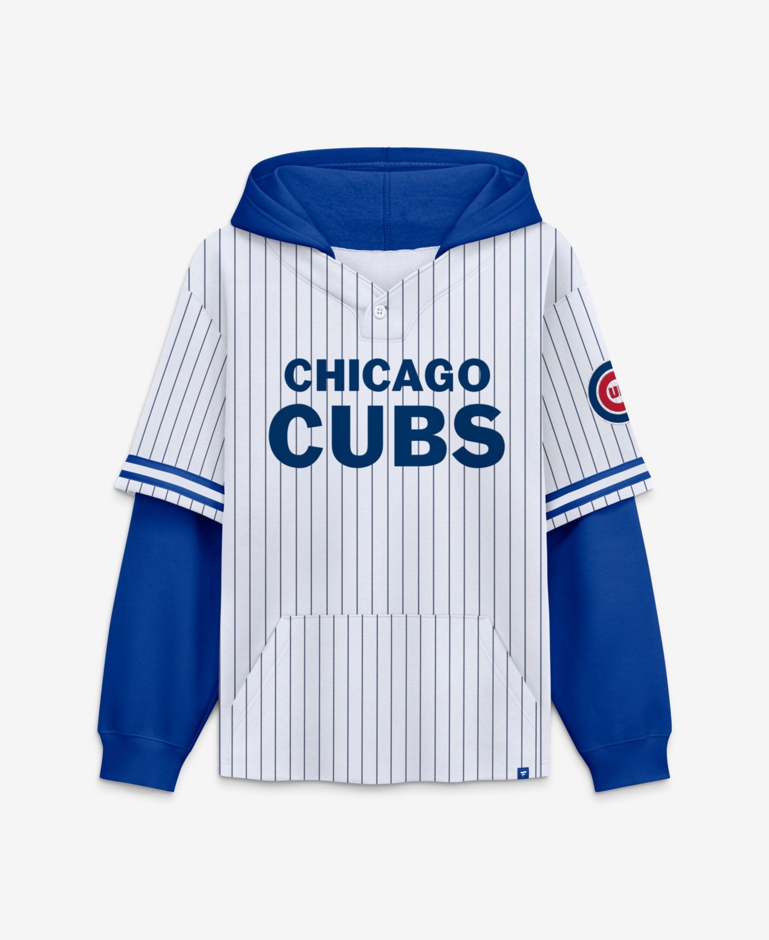 Men's Chicago Cubs Relaxed-Fit Pinstripe Hoodie