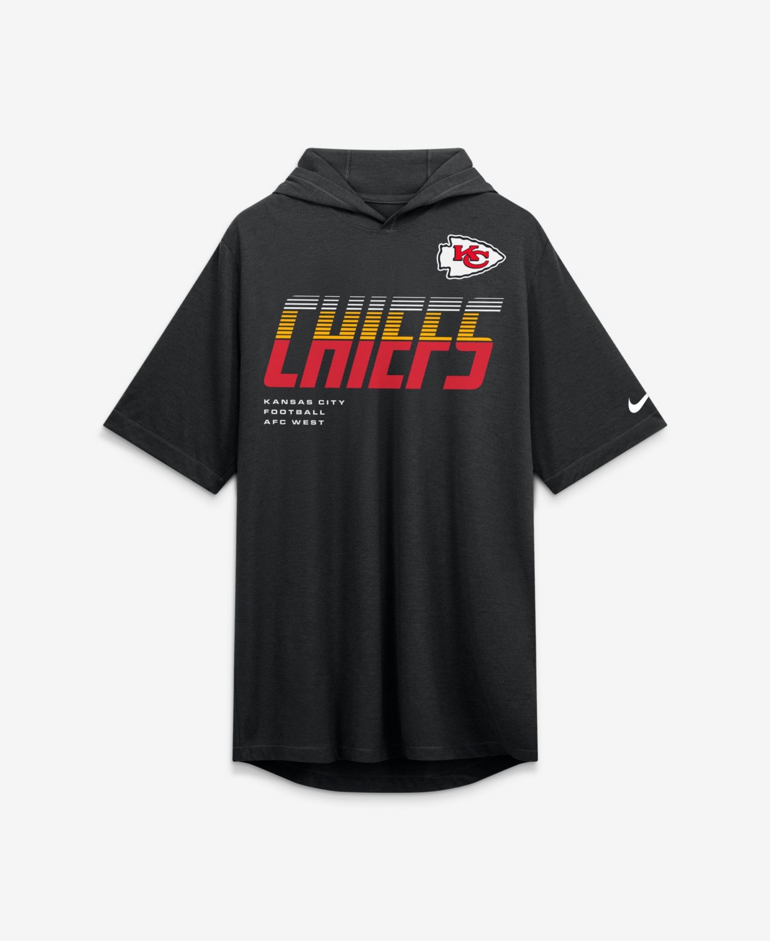 Men's Kansas City Chiefs Short-Sleeve Tri-Blend Hoodie