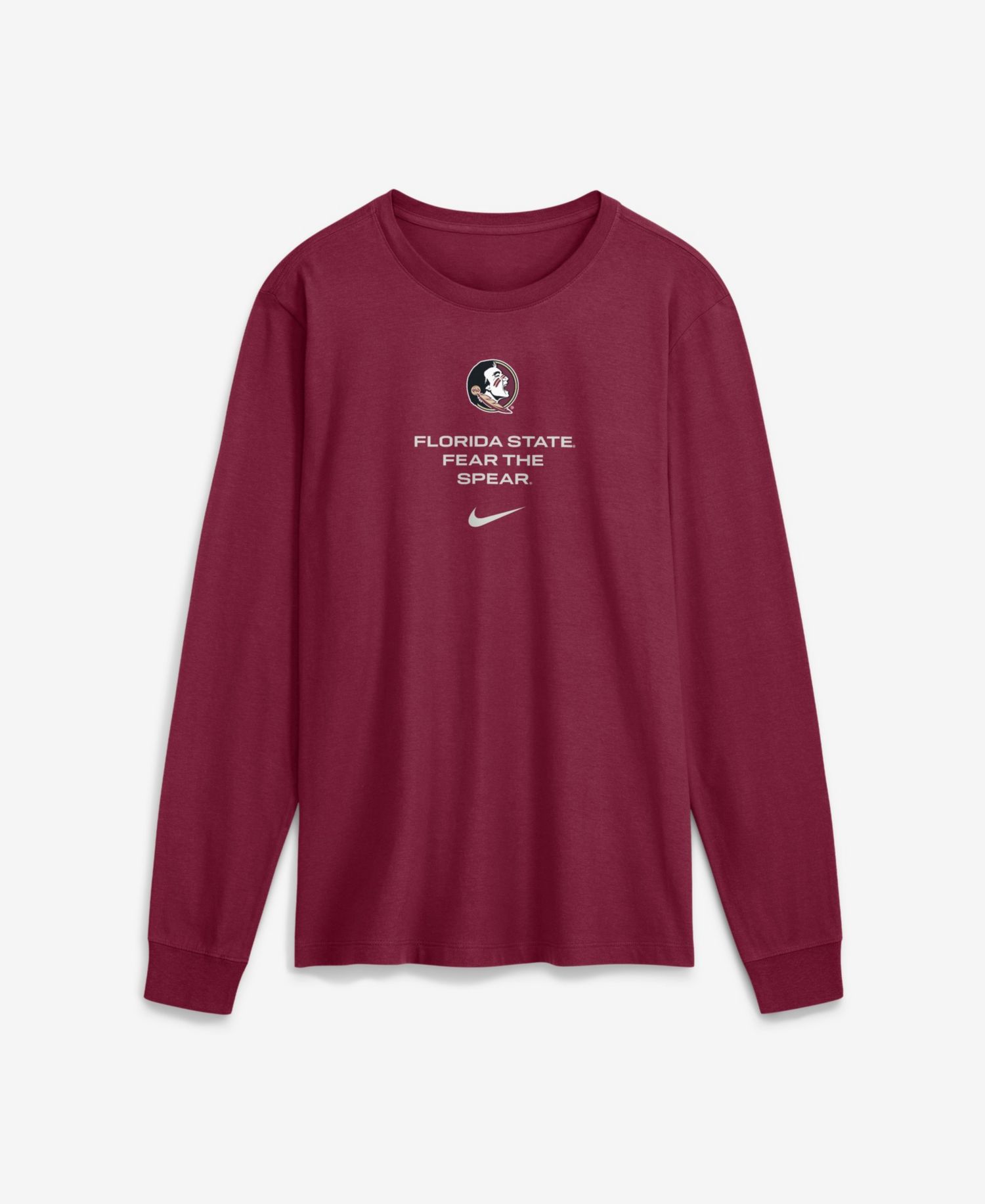 Men's Florida State Seminoles Florida State Sideline Screen Print Graphics Long Sleeve T-Shirt