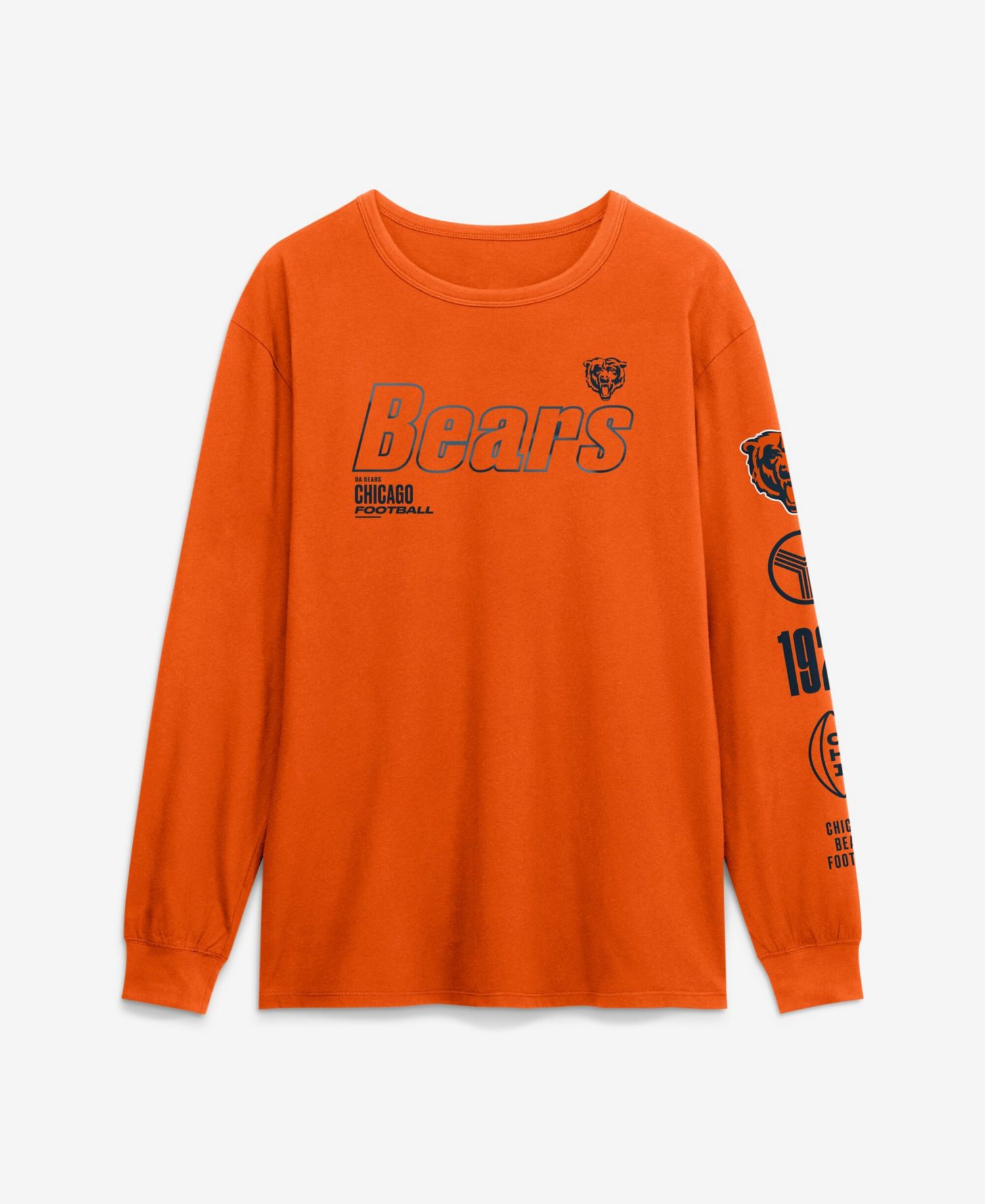 Men's Chicago Bears Checkdown Pass Classic-Fit Long-Sleeve T-Shirt