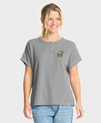 Women's New Orleans Saints Oversized French-Slub Henley Shirt